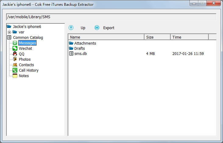 Cok Free iTunes Backup Extractor