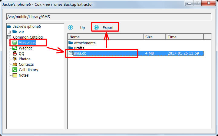 cok sms recovery